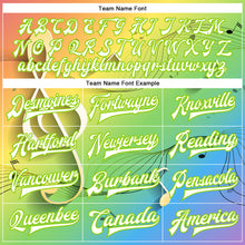 Load image into Gallery viewer, Custom Neon Green White Music Festival 3D Pattern Design Bomber Full-Snap Varsity Letterman Jacket