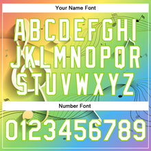 Load image into Gallery viewer, Custom Neon Green White Music Festival 3D Pattern Design Bomber Full-Snap Varsity Letterman Jacket