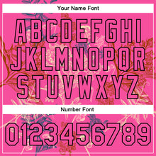 Load image into Gallery viewer, Custom Pink Black Flowers 3D Pattern Design Bomber Full-Snap Varsity Letterman Jacket