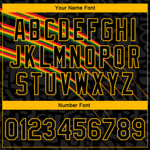 Load image into Gallery viewer, Custom Black Gold Black History Month 3D Pattern Design Bomber Full-Snap Varsity Letterman Jacket