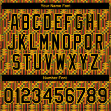 Load image into Gallery viewer, Custom Black Gold Red-Kelly Green Black History Month 3D Pattern Design Bomber Full-Snap Varsity Letterman Jacket