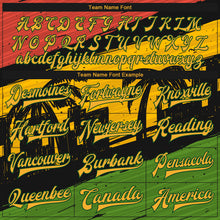 Load image into Gallery viewer, Custom Black Gold-Green Black History Month 3D Pattern Design Bomber Full-Snap Varsity Letterman Jacket