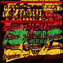 Load image into Gallery viewer, Custom Black Red Gold-Kelly Green Black History Month 3D Pattern Design Bomber Full-Snap Varsity Letterman Jacket