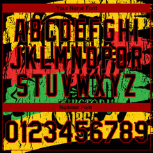 Load image into Gallery viewer, Custom Black Red Gold-Kelly Green Black History Month 3D Pattern Design Bomber Full-Snap Varsity Letterman Jacket