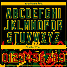 Load image into Gallery viewer, Custom Black Red Gold-Green Black History Month 3D Pattern Design Bomber Full-Snap Varsity Letterman Jacket