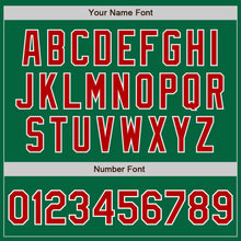 Load image into Gallery viewer, Custom Kelly Green Red-White Bomber Full-Snap Varsity Letterman Two Tone Jacket