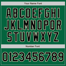 Load image into Gallery viewer, Custom Kelly Green Black-Cream Bomber Full-Snap Varsity Letterman Two Tone Jacket