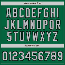 Load image into Gallery viewer, Custom Kelly Green Gray-Black Bomber Full-Snap Varsity Letterman Two Tone Jacket