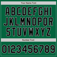 Load image into Gallery viewer, Custom Kelly Green Black-Gray Bomber Full-Snap Varsity Letterman Two Tone Jacket