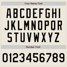 Load image into Gallery viewer, Custom Cream Black Bomber Full-Snap Varsity Letterman Two Tone Jacket