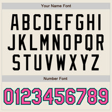 Load image into Gallery viewer, Custom Cream Pink Black-Aqua Bomber Full-Snap Varsity Letterman Two Tone Jacket