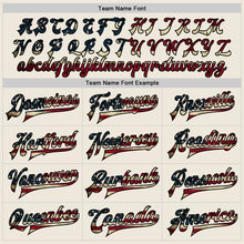 Load image into Gallery viewer, Custom Cream Vintage USA Flag Olive-Black Bomber Full-Snap Varsity Letterman Two Tone Jacket