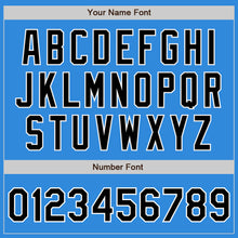 Load image into Gallery viewer, Custom Powder Blue Black-White Bomber Full-Snap Varsity Letterman Two Tone Jacket