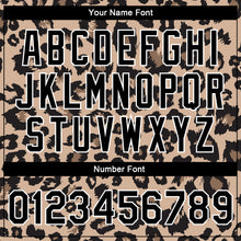 Load image into Gallery viewer, Custom Brown Black-White Leopard Print 3D Pattern Design Bomber Full-Snap Varsity Letterman Jacket