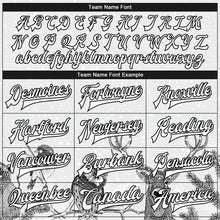 Load image into Gallery viewer, Custom White Black Merry Christmas Animals In Winter 3D Bomber Full-Snap Varsity Letterman Jacket