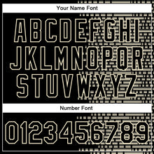 Load image into Gallery viewer, Custom Black Cream Halftone 3D Pattern Design Bomber Full-Snap Varsity Letterman Jacket