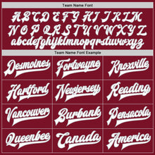 Load image into Gallery viewer, Custom Crimson White-Gray Bomber Full-Snap Varsity Letterman Two Tone Jacket