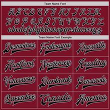 Load image into Gallery viewer, Custom Crimson Black-Gray Bomber Full-Snap Varsity Letterman Two Tone Jacket