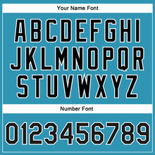 Load image into Gallery viewer, Custom Panther Blue Black-White 3D Pattern Design Bomber Full-Snap Varsity Letterman Jacket