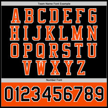 Load image into Gallery viewer, Custom Black Orange-White Bomber Full-Snap Varsity Letterman Two Tone Jacket