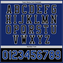 Load image into Gallery viewer, Custom Royal Black-White Bomber Full-Snap Varsity Letterman Two Tone Jacket