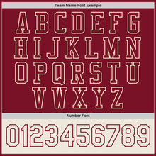 Load image into Gallery viewer, Custom Crimson Cream-Maroon Bomber Full-Snap Varsity Letterman Two Tone Jacket