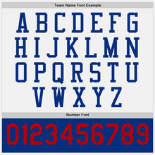 Load image into Gallery viewer, Custom White Royal-Red Bomber Full-Snap Varsity Letterman Two Tone Jacket