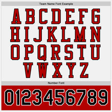 Load image into Gallery viewer, Custom White Red-Black Bomber Full-Snap Varsity Letterman Two Tone Jacket