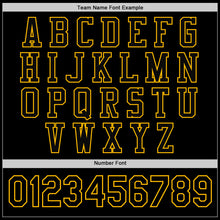 Load image into Gallery viewer, Custom Black Gold Bomber Full-Snap Varsity Letterman Jacket