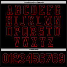 Load image into Gallery viewer, Custom Black Red Bomber Full-Snap Varsity Letterman Jacket