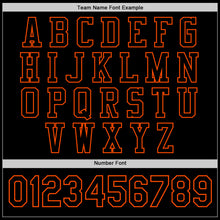 Load image into Gallery viewer, Custom Black Orange Bomber Full-Snap Varsity Letterman Jacket