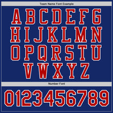 Load image into Gallery viewer, Custom Royal Red-White Bomber Full-Snap Varsity Letterman Jacket