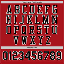 Load image into Gallery viewer, Custom Red Black-White Bomber Full-Snap Varsity Letterman Jacket