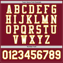 Load image into Gallery viewer, Custom Crimson White-Gold Bomber Full-Snap Varsity Letterman Jacket