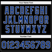 Load image into Gallery viewer, Custom Black Royal-White Dragon 3D Pattern Design Bomber Full-Snap Varsity Letterman Jacket