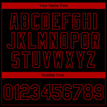 Load image into Gallery viewer, Custom Black Red Dog 3D Pattern Design Bomber Full-Snap Varsity Letterman Jacket