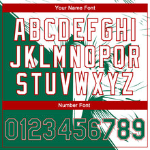 Load image into Gallery viewer, Custom Kelly Green White-Red Eagle Mexico 3D Bomber Full-Snap Varsity Letterman Jacket