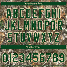 Load image into Gallery viewer, Custom Camo Green-Cream Realistic Forest Camouflage 3D Bomber Full-Snap Varsity Letterman Salute To Service Jacket