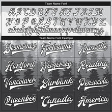 Load image into Gallery viewer, Custom Gray White-Black Watercolor Forest With Fog 3D Pattern Design Bomber Full-Snap Varsity Letterman Jacket