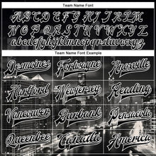 Load image into Gallery viewer, Custom Black White Chicago Illinois City Edition 3D Bomber Full-Snap Varsity Letterman Jacket