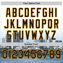 Load image into Gallery viewer, Custom White Brown-Gold San Diego California City Edition 3D Bomber Full-Snap Varsity Letterman Jacket