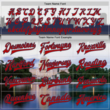 Load image into Gallery viewer, Custom White Red-Navy Capitol Washington City Edition 3D Bomber Full-Snap Varsity Letterman Jacket