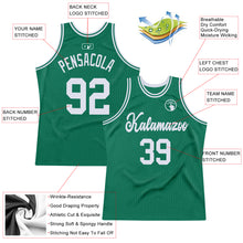 Load image into Gallery viewer, Custom Kelly Green White Authentic Throwback Basketball Jersey