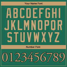 Load image into Gallery viewer, Custom Kelly Green Old Gold-Black Authentic Throwback Basketball Jersey