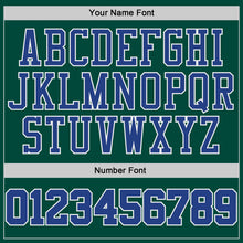 Load image into Gallery viewer, Custom Kelly Green Royal-White Authentic Throwback Basketball Jersey