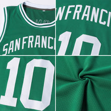 Load image into Gallery viewer, Custom Kelly Green Royal-White Authentic Throwback Basketball Jersey
