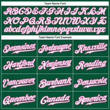 Load image into Gallery viewer, Custom Kelly Green White-Pink Authentic Baseball Jersey