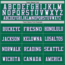 Load image into Gallery viewer, Custom Grass Green White-Purple Mesh Authentic Throwback Football Jersey