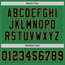 Load image into Gallery viewer, Custom Grass Green Black-Old Gold Mesh Authentic Football Jersey