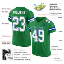 Load image into Gallery viewer, Custom Grass Green White-Royal Mesh Authentic Football Jersey